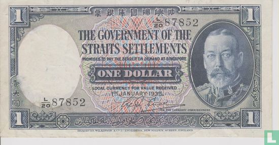 Straits Settlements 1 dollar 1935 - Image 1