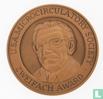 USA   U.S.A Microcirculatory Society   Zweifach Award   1990 - Image 1