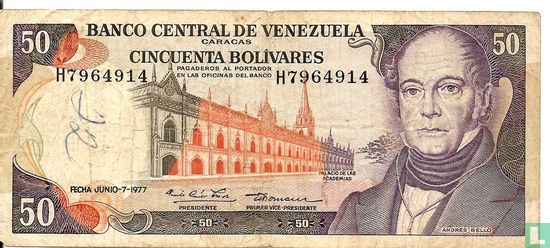 Venezuela 50 Bolívares 1977 - Afbeelding 1