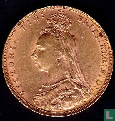 Royaume-Uni 1 sovereign 1889 - Image 2