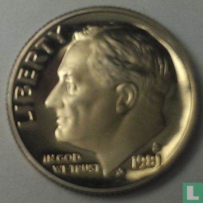 États-Unis 1 dime 1981 (BE - type 2) - Image 1