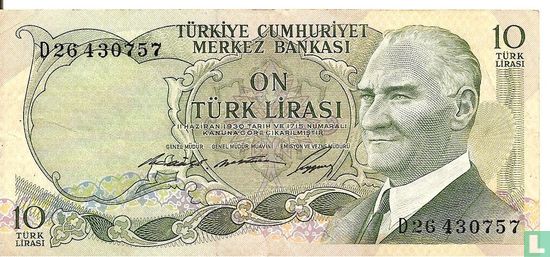 Türkei 10 Lira ND (1966/L1930) - Bild 1