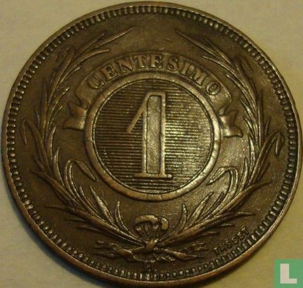 Uruguay 1 centésimo 1869 (H) - Image 2