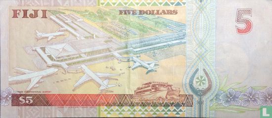 Fiji 5 dollars 1995 - Image 2
