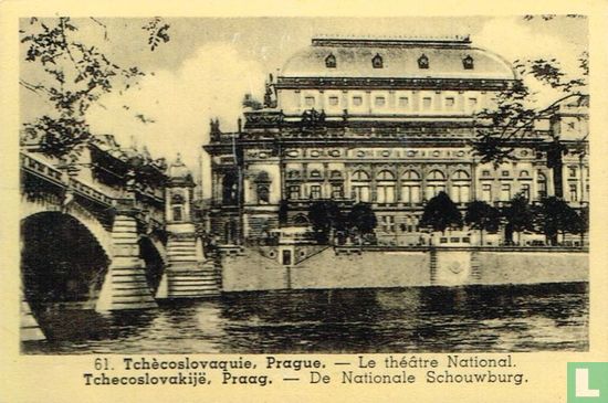 Tchecoslovakijë, Praag. - De Nationale Schouwburg - Afbeelding 1