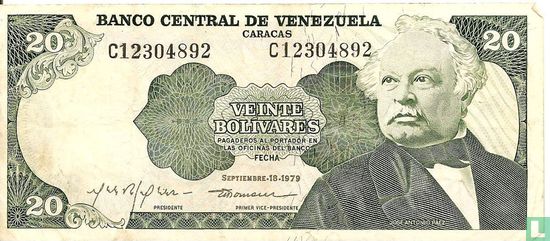Venezuela 20 Bolívares 1979 - Afbeelding 1