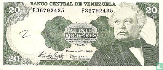 Venezuela 20 Bolívares 1998 - Image 1