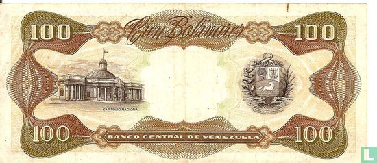 Venezuela 100 Bolívares 1987 - Image 2