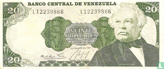 Venezuela 20 Bolívares 1984 - Image 1