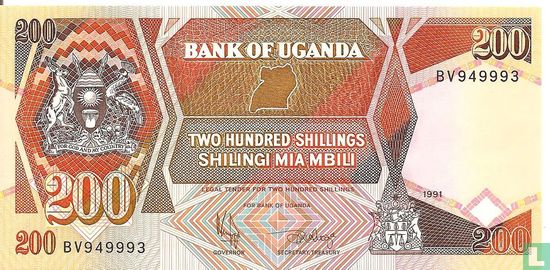 Uganda 200 Shillings 1991 - Image 1