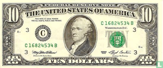 Verenigde Staten 10 dollars 1993 C