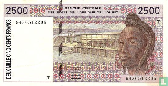Stat Afr de l'Ouest. T 2500 francs pie) - Image 1