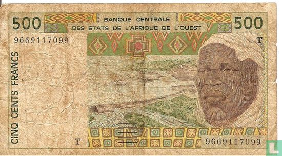 West Afr. Stat. 500 Francs T   - Afbeelding 1