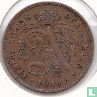 België 2 centimes 1910 - Afbeelding 1