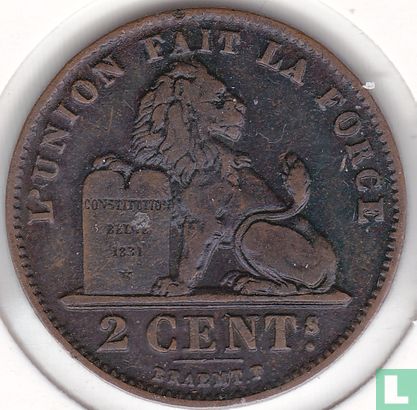 Belgium 2 centimes 1909 (FRA) - Image 2