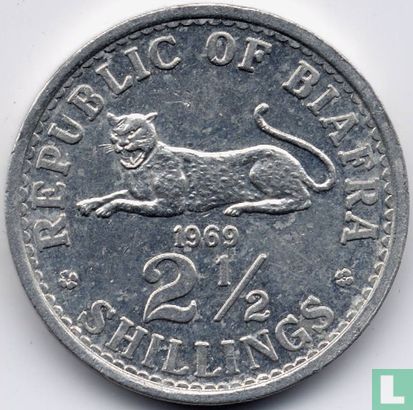 Biafra 2½ shilling 1969 - Afbeelding 1