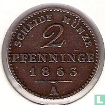 Pruisen 2 pfenninge 1863 - Afbeelding 1