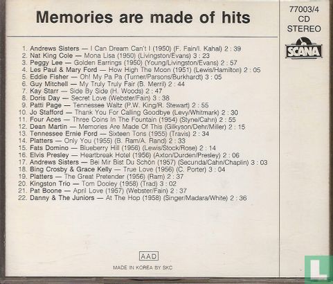 memories are made of hits - Afbeelding 2