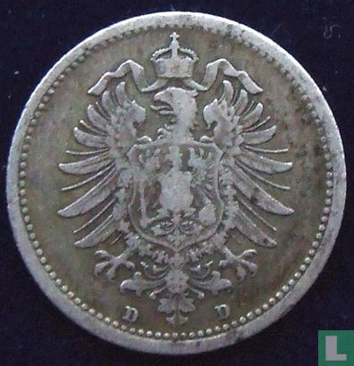 Duitse Rijk 20 pfennig 1874 (D) - Afbeelding 2