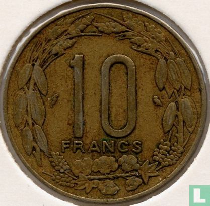 États d'Afrique centrale 10 francs 1974 - Image 2