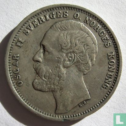 Sweden 1 krona 1875 - Image 2