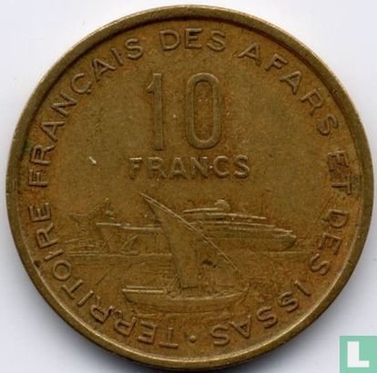 French Territory of the Afars and the Issas 10 francs 1970 - Image 2