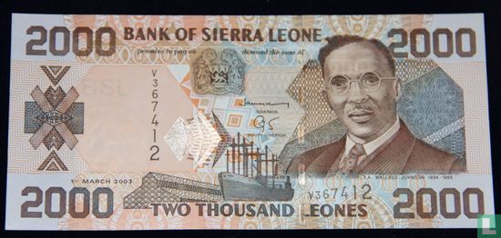 Sierra Leone 2,000 Leones 2003 - Image 1