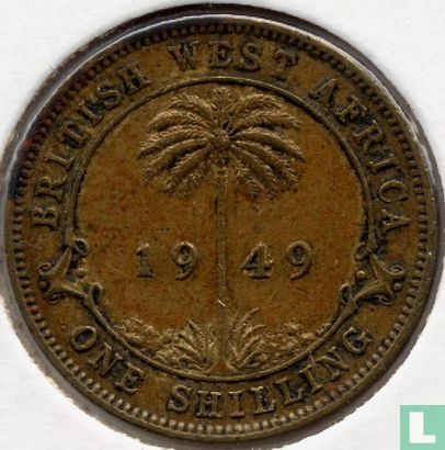 Afrique de l'Ouest britannique 1 shilling 1949 (sans marque d'atelier) - Image 1