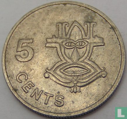 Salomonseilanden 5 cents 1977 (zonder FM) - Afbeelding 2