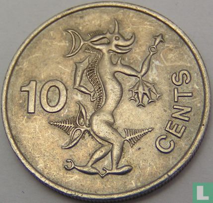 Solomon Islands 10 cents 1977 (without FM) - Image 2