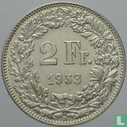 Switzerland 2 francs 1953 - Image 1