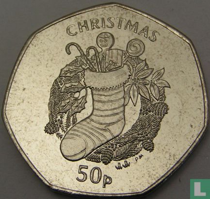 Isle of Man 50 pence 2013 (colourless - AA) "Christmas 2013" - Image 2