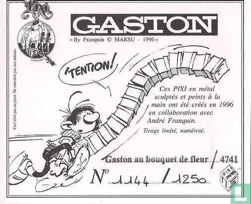 Gaston lagaffe with forest tulips, in tin - Image 3