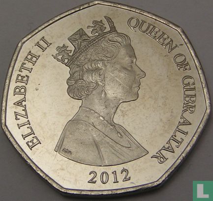Gibraltar 50 Pence 2012 "British capture of Gibraltar in 1704" - Bild 1