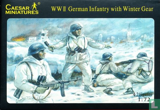 WWII Duitse Infanterie in Winterkledij  - Afbeelding 1