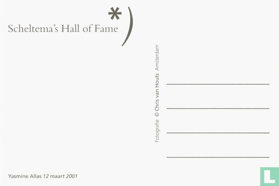 Scheltema's Hall of Fame - Yasmine Allas 12 maart 2001 - Afbeelding 2