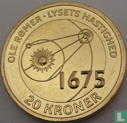 Denmark 20 kroner 2013 "Ole Rømer and the speed of light" - Image 2
