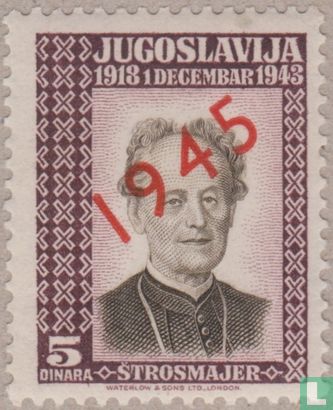 Briefmarken von 1943, mit Aufdruck