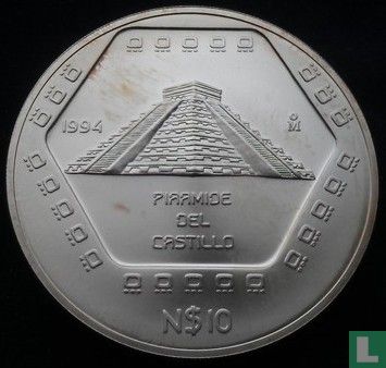 Mexico 10 nuevos pesos 1994 "Del Castillo pyramid" - Afbeelding 1
