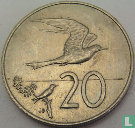 Cookeilanden 20 cents 1972 - Afbeelding 2
