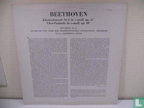 Beethoven Klavierkonzert Nr. 3 In C-Moll; Chor-Fantasie In C-moll - Afbeelding 2