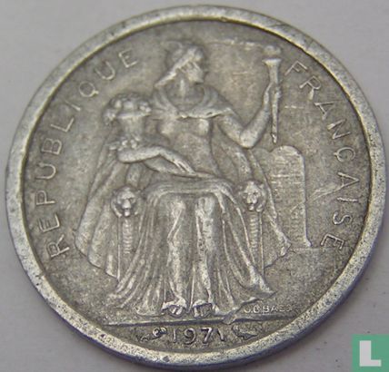 New Caledonia 1 franc 1971 - Image 1