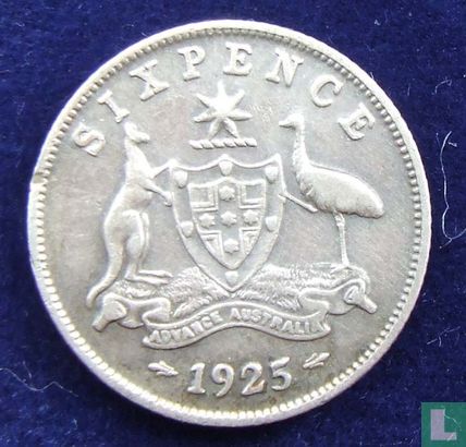 Australia 6 pence 1925  - Image 1