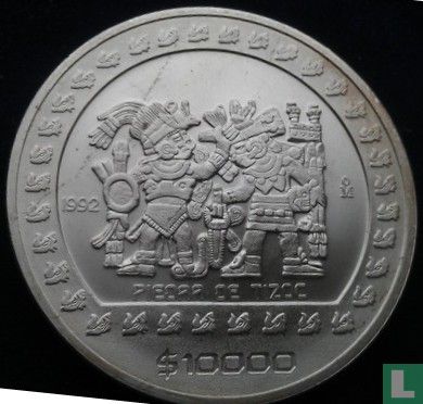 Mexico 10000 pesos 1992 "Piedra de Tizoc" - Afbeelding 1
