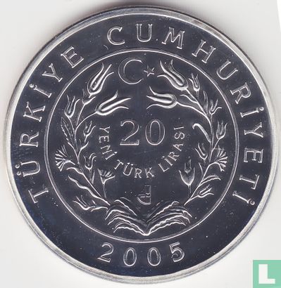 Turkije 20 yeni türk lirasi 2005 (PROOF - Gesloten bogen) "Maglova Aquaduct" - Afbeelding 1