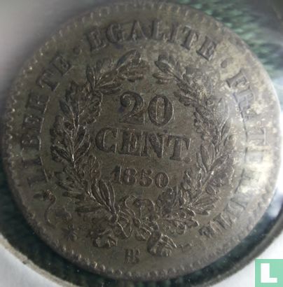 France 20 centimes 1850 (BB) - Image 1