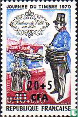 Postman, with overprint