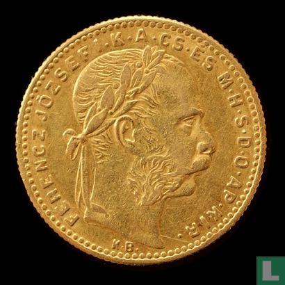 Hongrie 8 forint / 20 francs 1891 - Image 2