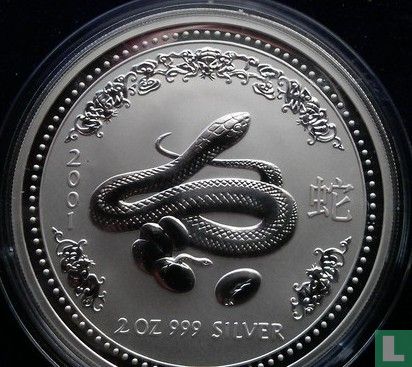 Australië 2 dollars 2001 "Year of the Snake" - Afbeelding 1