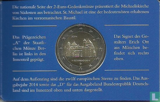 Duitsland 2 euro 2014 (coincard - A) "Niedersachsen" - Afbeelding 1